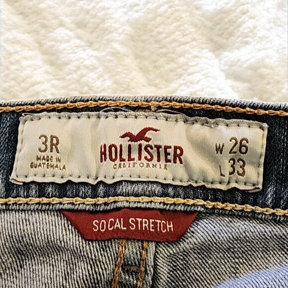 Hollister SoCal Stretch Skinny Jeans – Size 3R W26 L33 Dark Wash - Picture 5 of 10